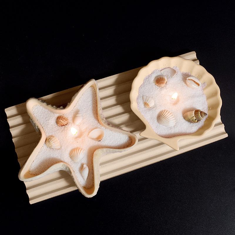 Seashell Starfish Shaped Silicone Mould Multipurpose Craft Mold for Candle Plaster Resin Ornament Making