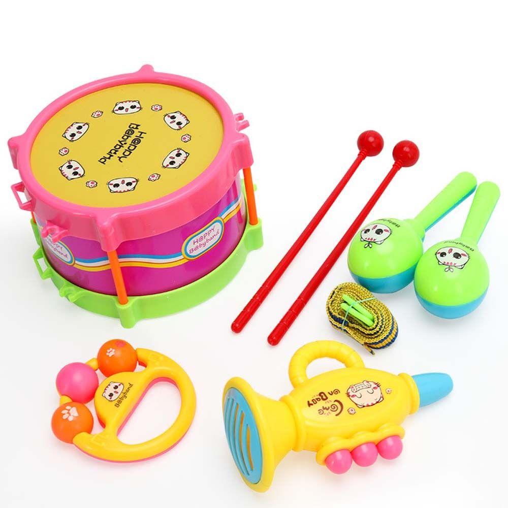 Music Percussion Children Hand Drumming Tambourine Kids Drum Set  Musical Instrument