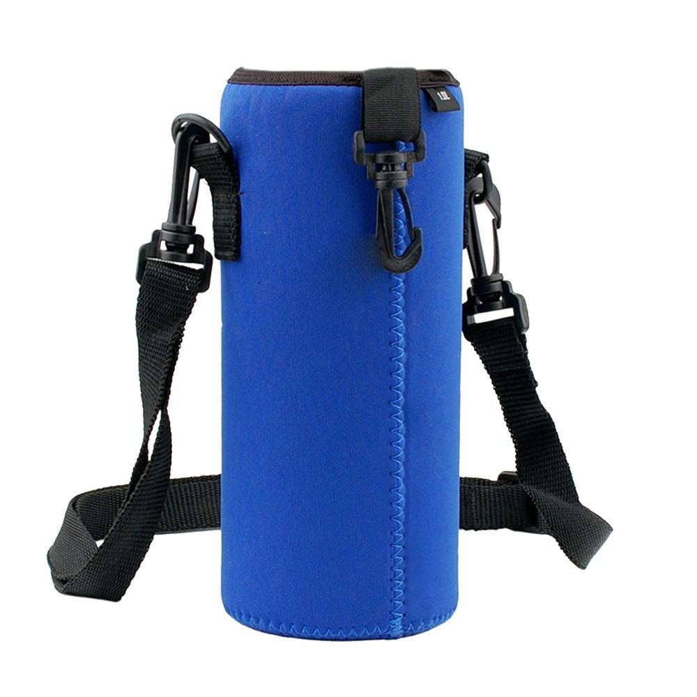 

1000ML Sports Water Bottle Case Insulated Cooler Bag Glass Bottle Cover Traveling Camping Hiking Mug Bottle Cup Storage Holder синий
