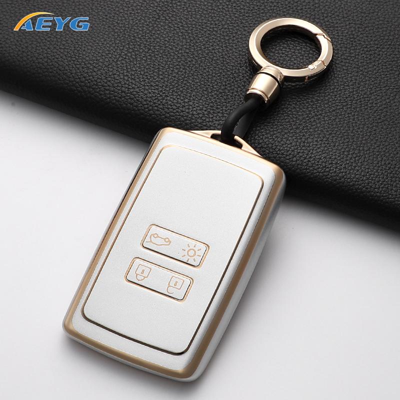 TPU Car Key Case Cover Shell For Renault Koleos Captur Megane Clio Scenic Talisman Arkana For Dacia Sandero Fob Accessories