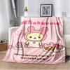 Cartoon Rilakkuma Anime Girls Throws Blanket for  Hiking Picnic Bed Super Soft Cute Kawaii Flannel Blanket Birthday Gift#(7)