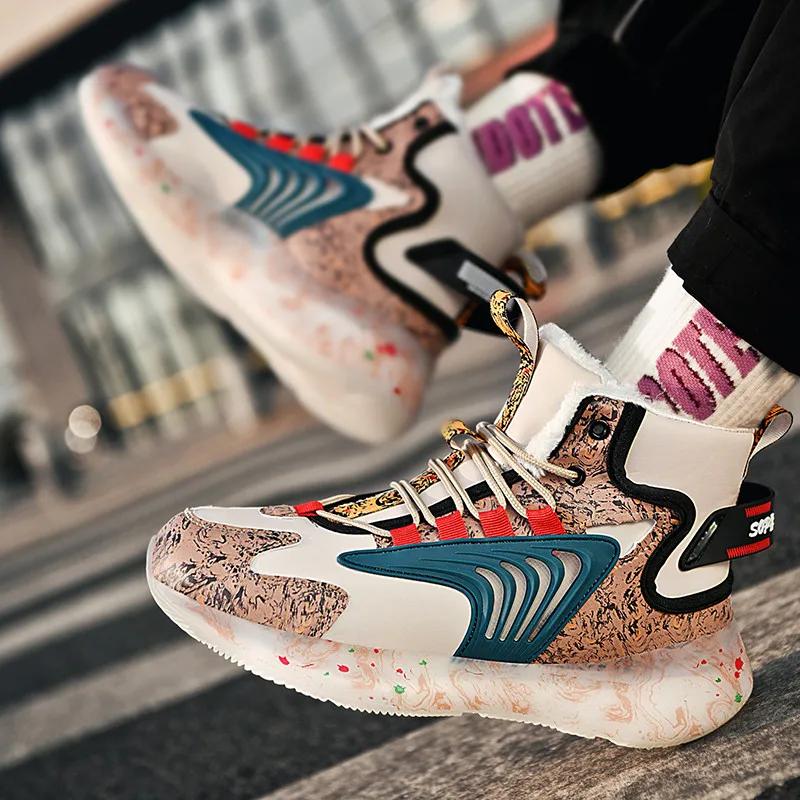 men boots 2024 New Winter Slippers Warm Men Shoes Waterproof Non-Slip Plush Sneakers Male tenis shoes Boots Men Sneakers Winter