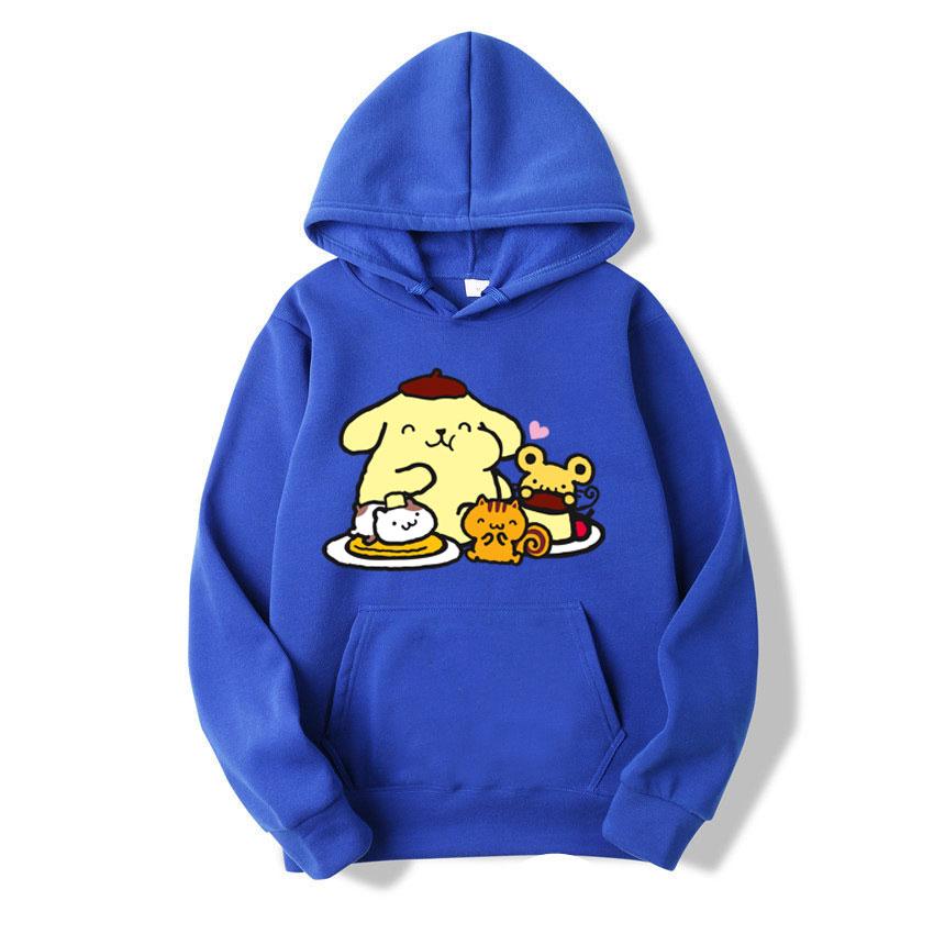 2025 new fashion Men's and women's hooded sweatshirts Purin cartoon fluffy sweater couple's yellow sportswear spring autumn