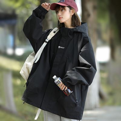 Spring/autumn Waterproof and Windproof Waterproof Hooded Jacket Jacket Men's and Women's Couple Casual Outer Wear Trendy Jacket Jacket