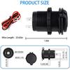 Pack Of 3 Car Cigarette Lighter Sockets Waterproof Marine-Grade Car Cigarette Lighter Adapter For 12 V/24 V Dc Car Boat Motorcycle With 0.6 M Conne