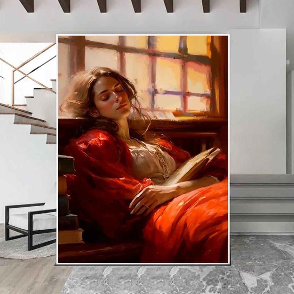 Funny Altered Art Victorian Woman Portrait Poster Prints For Living Room Home Decor Vintage Nobel Girl Canvas Painting Wall Art