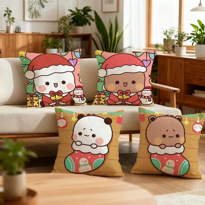 Weihnachtsbär Bubu Dudu Kissenbezug Bestes Home Office Kaffee Kissen Sofa Druck Dekoration Zimmer Geschäft Auto Nordische Schlichtheit