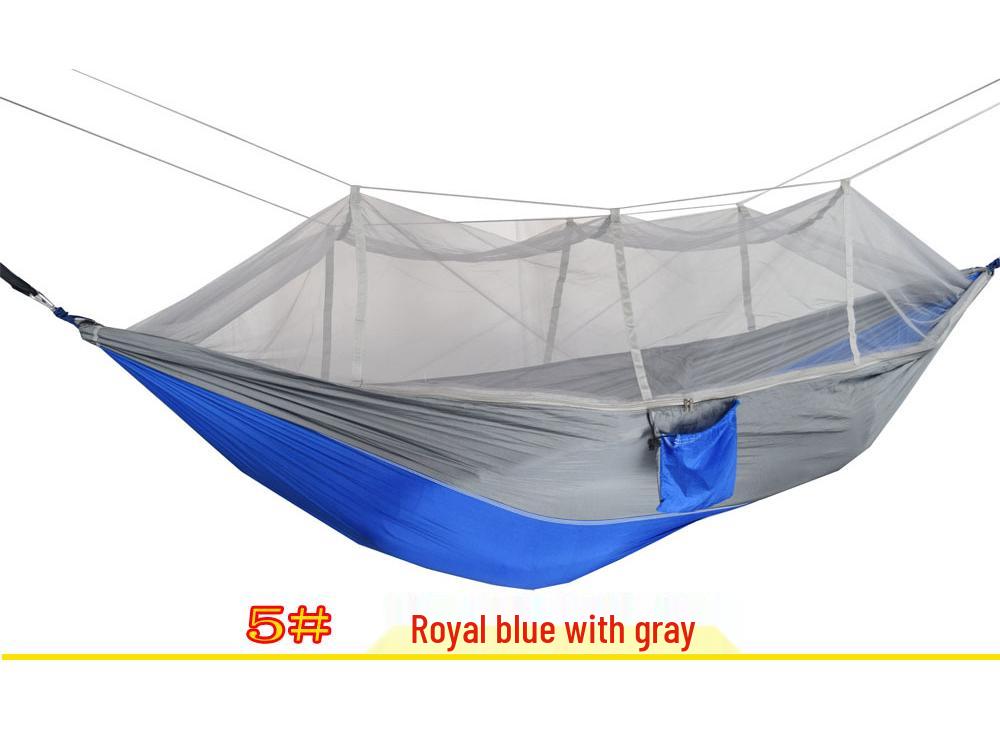 Outdoor Anti-Rollover Nylon Hammock with Mosquito Net - Single/Double Lightweight Parachute Cloth