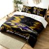 Baltimore Ravens 3-teiliges Bettwäsche-Set Einfaches Modernes Bettwäsche-Set Knitterfest Weicher Stoff Ganzjahresnutzung ein perfektes Geschenk