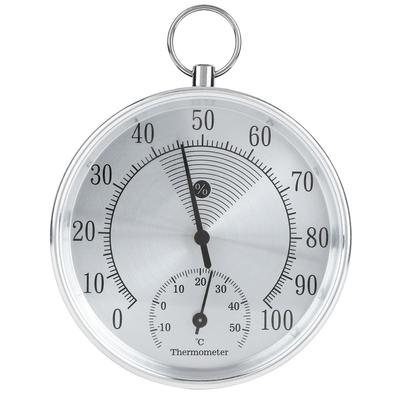 10 cm Thermometer-Hygrometer mit hängendem Ring für den Innenbereich, Zuhause, Lager, Büro, Gewächshaus