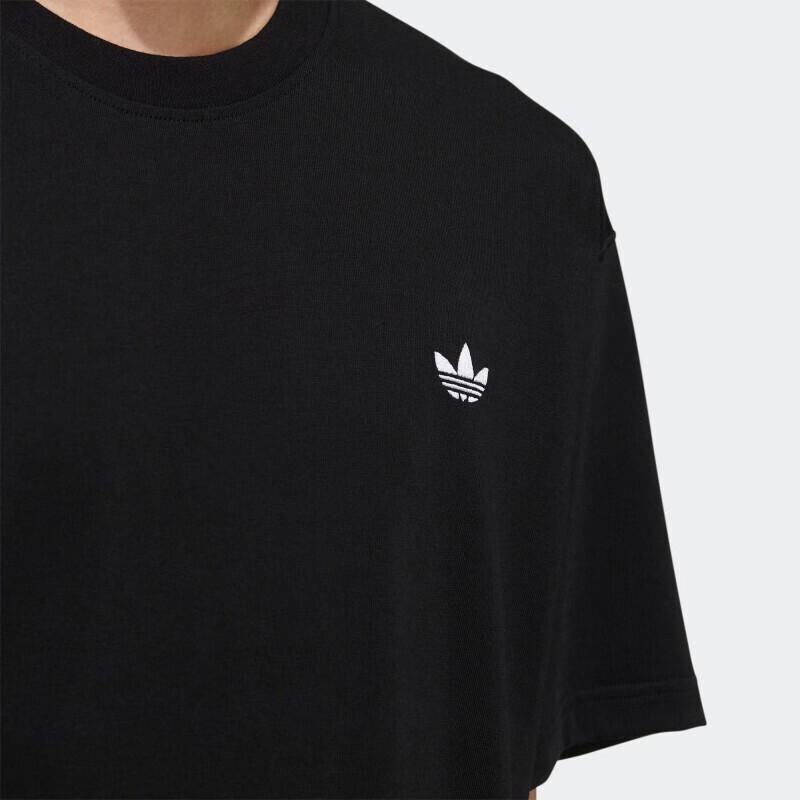 Adidas Originals Trefoil Logo Print Casual Sport Short Sleeve T-Shirt Men Tops Black HC6923