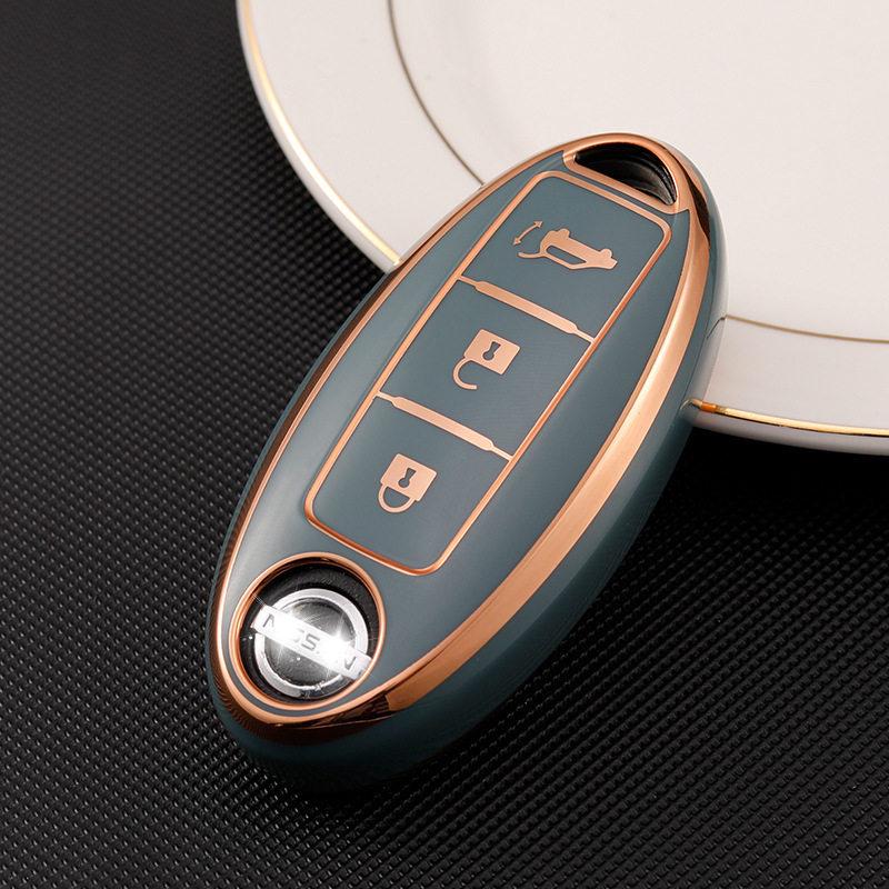 Gold Edge Key Case for 2022 Nissan Sylphy & 14th Gen Cima