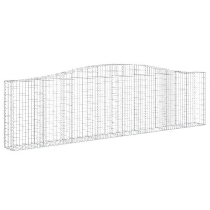 VidaXL Panier de Gabions Arqué Cage à Gabion Mur de Gabion Panier à Pierre Gabion pour Pierre Jardin Patio Extérieur 153405