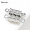 18K Gold Plated Brass Magnetic Clasps,Round Bamboo Joint End Clasp Connectors For DIY Bracelets Necklace Making Accessories