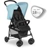HAUCK - Poussette canne - SPORT - Pliable &amp; inclinable - Capote Pare-Soleil - 4 roues - Noir / Bleu