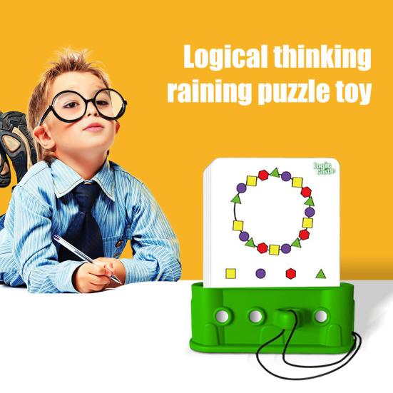 1/2/3 Sets Logic Castle Educational Cards Logical Thinking Training Fine Motor Skills Problem Solving Flashcards Brain Teaser Toy for Kids Ages 3-6