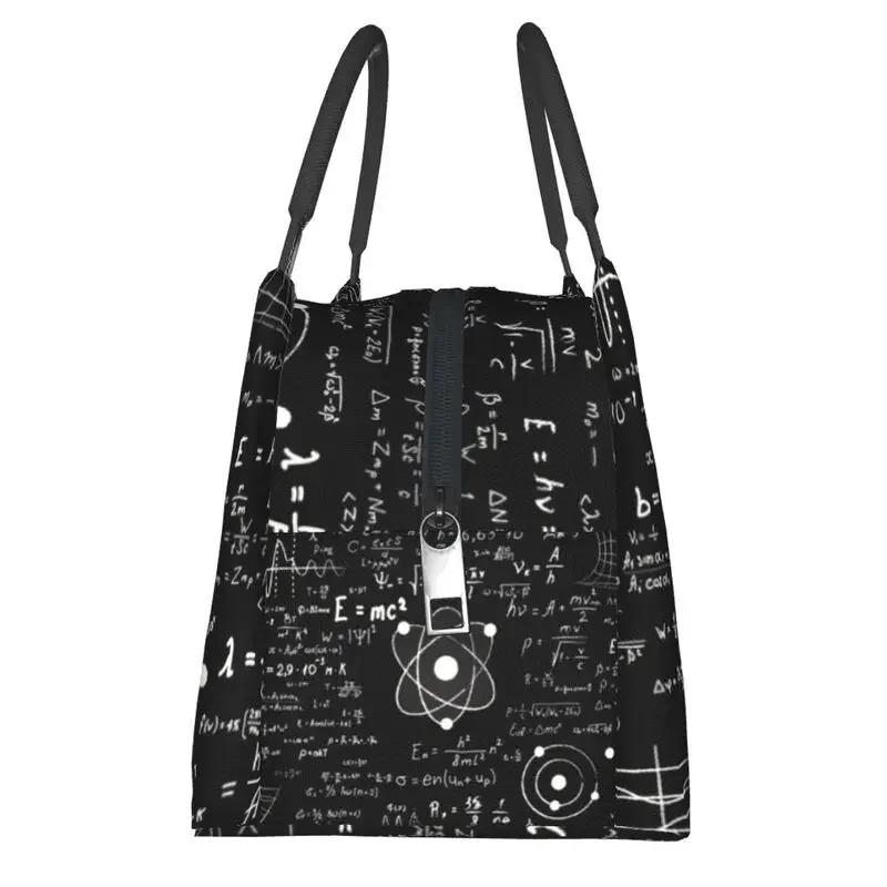 Custom Geek Math Teacher Lunch Bag Women Warm Cooler Insulated Lunch Box for Office Travel