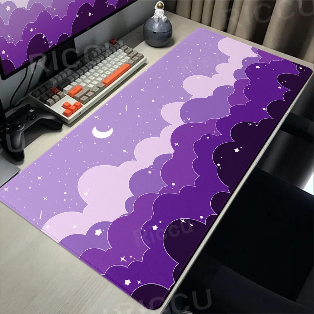 Large Size Blue Clouds Mousepad Pastel Cloud Desk Mat Kawaii Cartoon Mouse Pad Rubber Table Mat Extended Gaming XXL Keyboard Mat