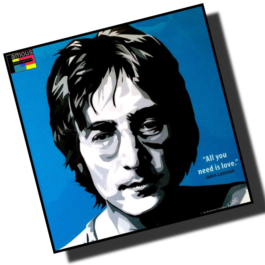 

John Lennon International Graphic Art Panel, Wooden Poster, for Interior Decor