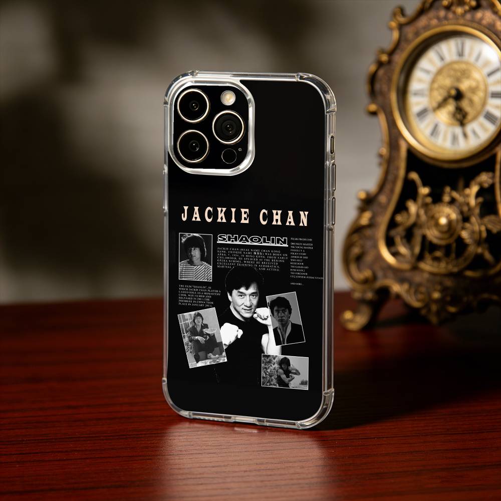 Kung Fu Star J-Jackie C-Chan Phone Case For iPhone 17 16 15 14 13 12 11 Mini Pro Max Plus Transparent Cover