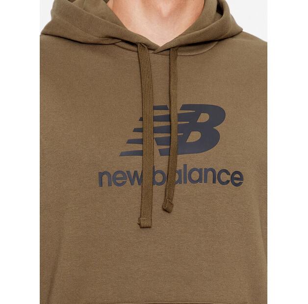 Толстовка New Balance Essentials Stacked Logo French Terry Hoodie