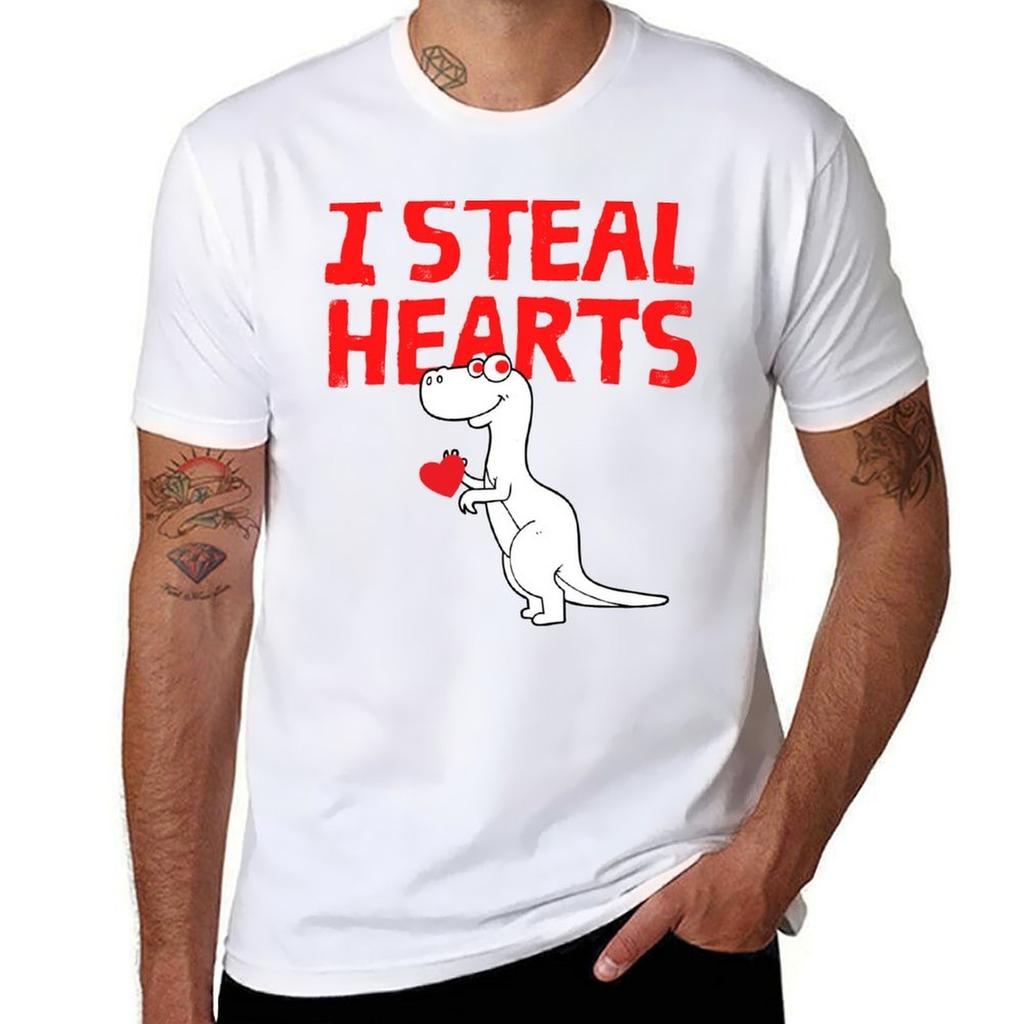 I Steal Hearts Trex Dino Cute Baby Boy Valentines Day Gift Tshirt Festival Party Tee Top Tshirt