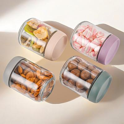 New 480ml 16oz Overnight Oats Containers with Lids Wide Mouth Yogurt Bowl Food Storage Tool Food Prep Jars for Snack Spice Sugar