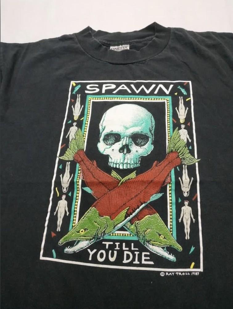 

Spawn Movie 1987 Till You Die Tee Skull Horror Black Unisex Tshirt S5XL KH14572 Unisex T-Shirt S