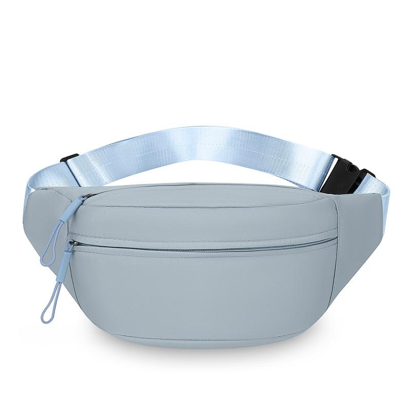 

Women s Outdoor Solid Color Lightweight Multi-Pocket Sports Waist Chest Bag синій