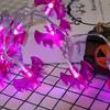 1PC Halloween Purple Bat String Lights 10/20LED Battery Powered Festive Lamp Terror Decoration Light For Party,Bar&Haunted House