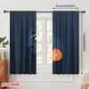 2pcs,2D Plane Printing Contemporary Curtains Halloween Pumpkin (3) Polyester Easy Install (without Rod) Versatile All Perfect
