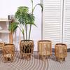 Floor Flower Stand, Heavy Pots Stable Rattan Basket, Smooth Surface Flower Stand for Indoor Outdoor Balcony