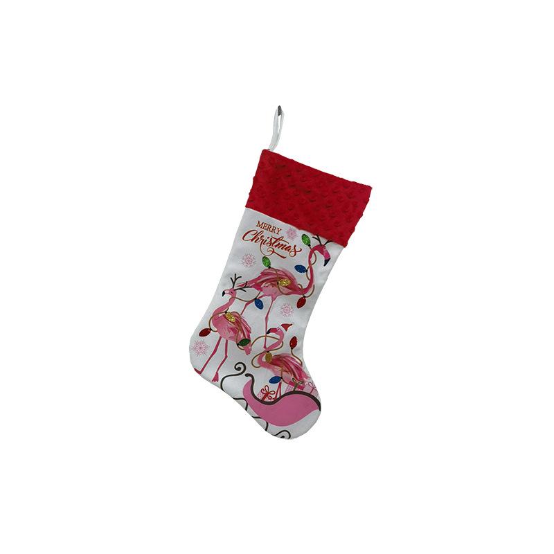 New Christmas Decorations Christmas Ocean Hanging Socks Flamingo Christmas Socks Holiday Gift Bags Christmas Tree Pendants