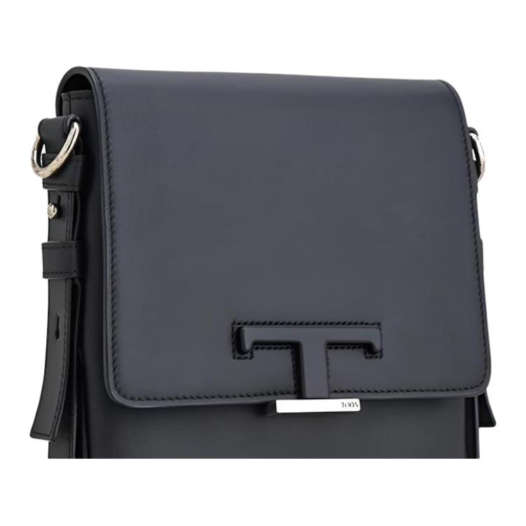 TODS Timeless Logo Leather Mini Crossbody Bag Men Bags Black XBMTSIC0100O36B999