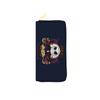 Nightmare Before Christmas PU Long Zip Wallet for Women Single Zipper Clutch Cosmetic Bag Jack Skellington Print Black 3pcs