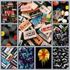 Classic Pop Golden Vinyl Record Cassette Tape Poster Music Modern Prints Canvas Painting Wall Art Picture Home Living Room Decor