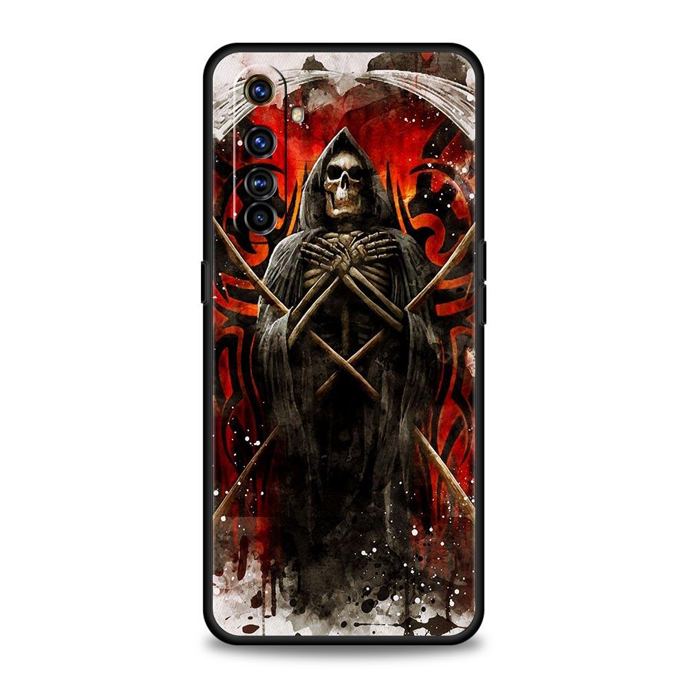 Grim Reaper Skull Skeleton For Realme GT Neo 2 3 3T Phone Case For Realme 10 9 8 5G 7 6 GT2 Pro Plus 9i 8i C21 C11 C25 C35 Cover