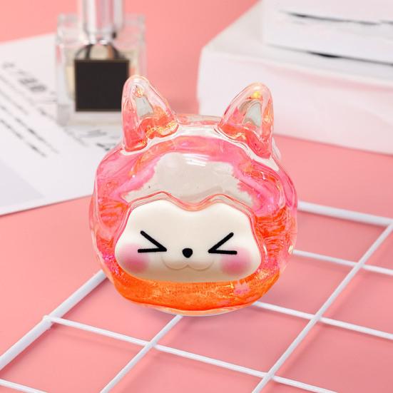 Cartoon Animal Quicksand Figurine Glitter Sequins Liquid Filled Animal Statue Sculpture Home Office Desktop Bookshelf Decoration Ornament Festival