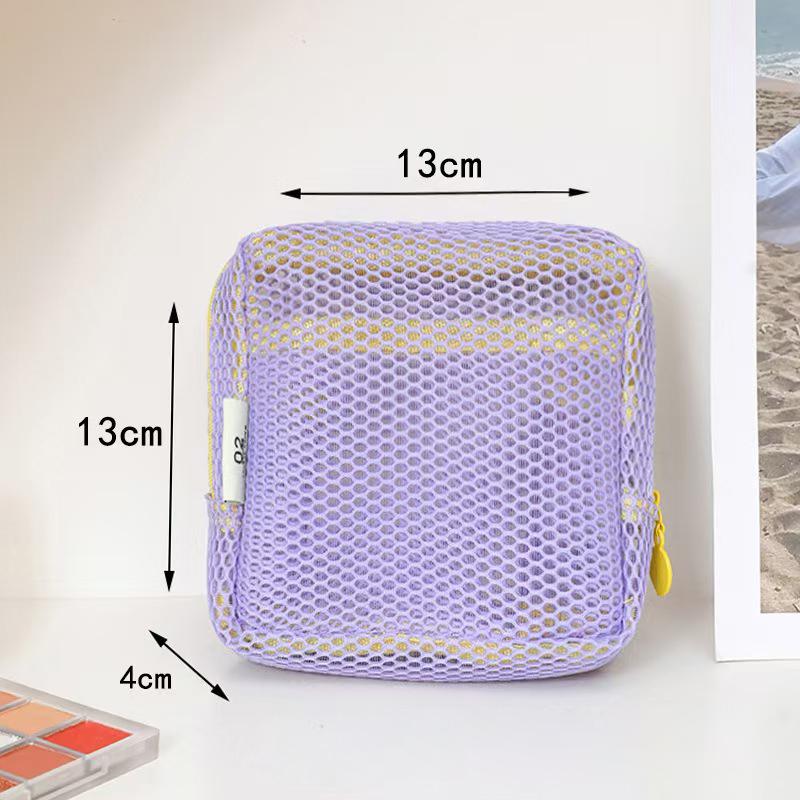 

Сетчатая косметичка для женщин, сумка для хранения косметики, дорожная портативная сумка для туалетных принадлежностей, сумка для хранения нижнего белья A1