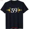 59 Floral Design Black T-shirt