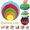 5pcs Silicone Lid Set - Reusable Microwave Safe Covers for Bowls, Cups, Plates, Pots.