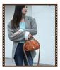 Damen Echtleder Boston Tasche – Stilvolle Farbblock Crossbody Handtasche & Tote