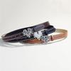 Punk PU Leather Belt with Heart Buckle Rivet Studded Belt for Female Cool Waiststrap for Pants Jeans Simple Waist Decors