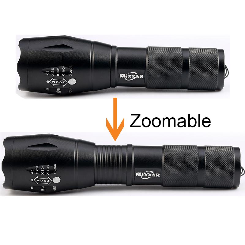 ZK30 8000LM Powerful Waterproof LED Flashlight Portable LED Camping Lamp Torch Lights Lanternas Self Defense Tactical Flashlight