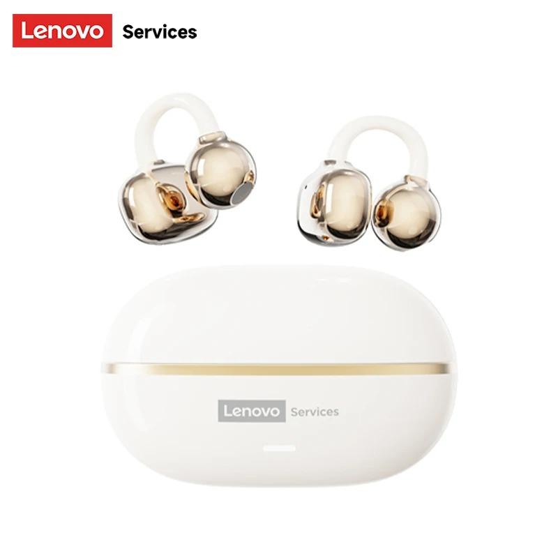 

НОВЫЕ беспроводные наушники-клипсы с открытым ухом Lenovo RS102: Bluetooth 6.0, Панорамный пространственный звук, Четкие звонки с ENC, Надежная посадка, 24 часа работы от аккумулятора бежевый