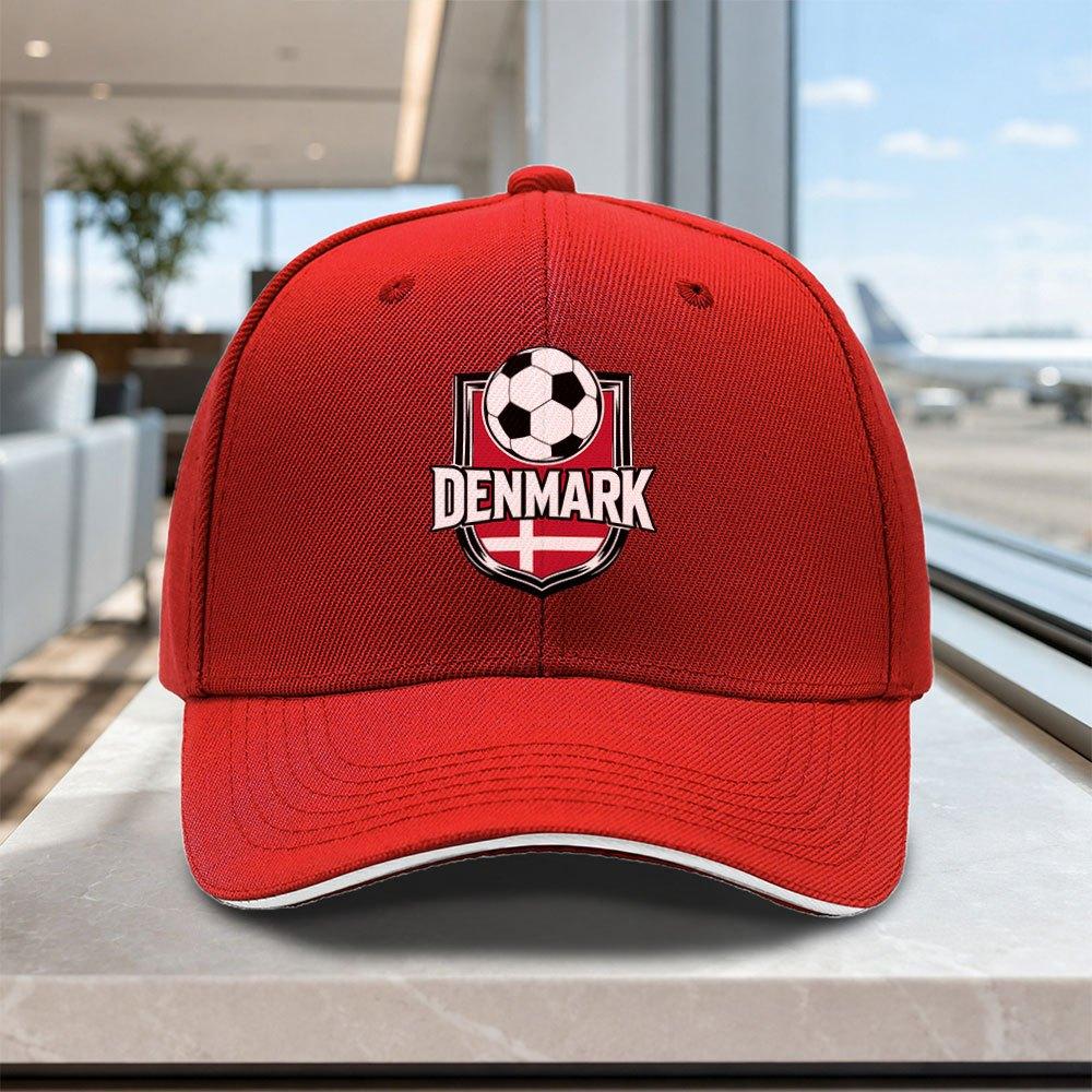 Adjustable Danish Football Team Logo Baseball Cap Lightweight Unisex Printed Hat for Outdoor Weddings Parties