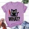 New Cat What Printed T Shirt Women Men Teens Fashion Hip Hop Harajuku Casual Short Sleeve Tops Tees