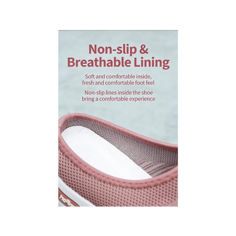 Women Closed Toe Slippers Breathable Slip On Slides Soft Sole Casual Outdoor Shoes Solid Color Versatile