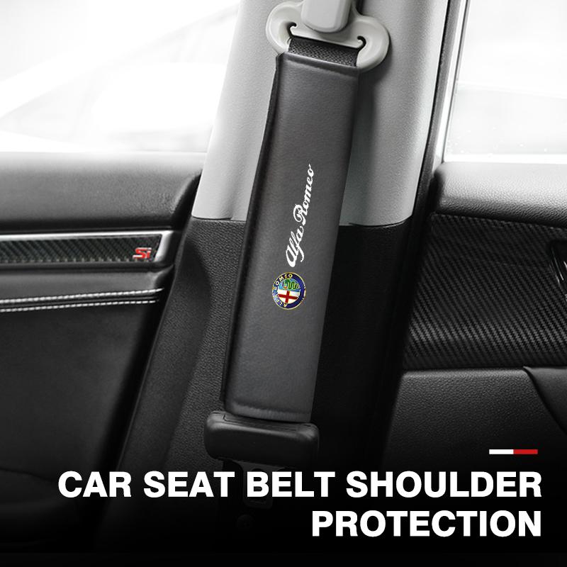 Car Stickers For Alfa Romeo Car Seat Belt Pad Shoulder Protection Cover Interior Accessories For Alfa Romeo Giulietta GT 159 147
