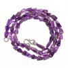 Natural Amethyst Gemstone Flat Triangle Smooth Beads Necklace 18" UB-3418 UB-3418